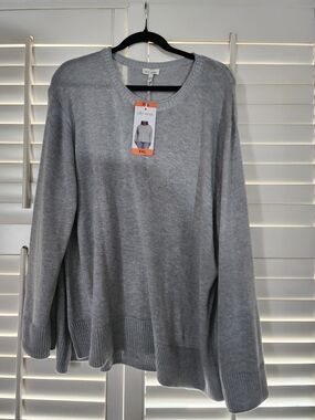 Ella Moss Women's Grey Crewneck Sweater